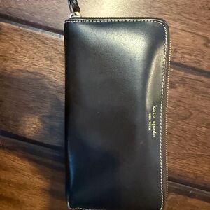 Kate Spade Black Zip-Around Wallet